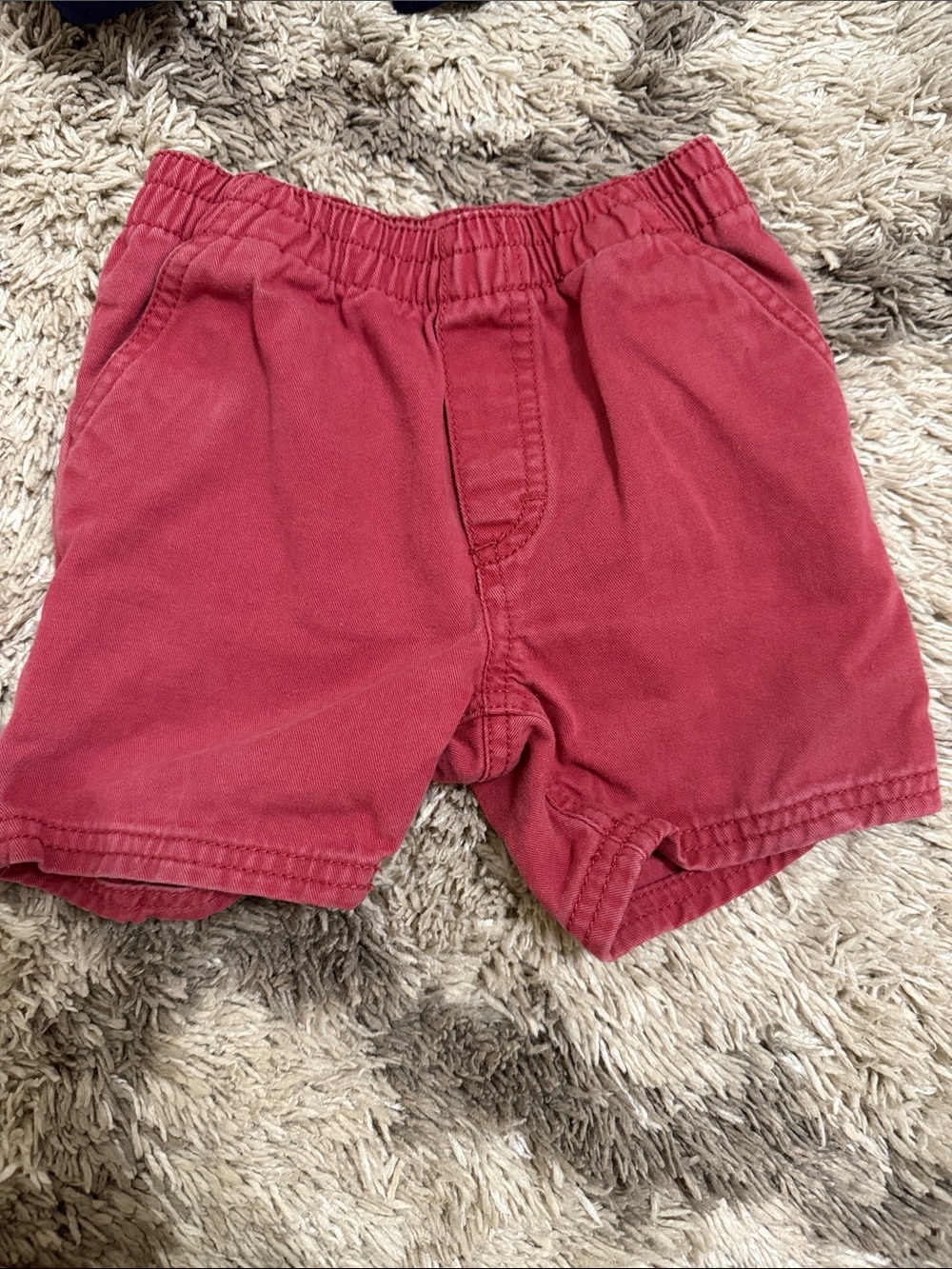 Nautica Boys Red Elastic-Waist Everyday Shorts